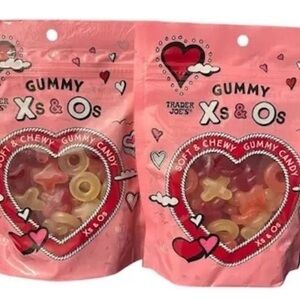 2 Pack Trader Joe's xo Gummy Candy in X's & O's 14 oz RARE Favorite Love Gummies
